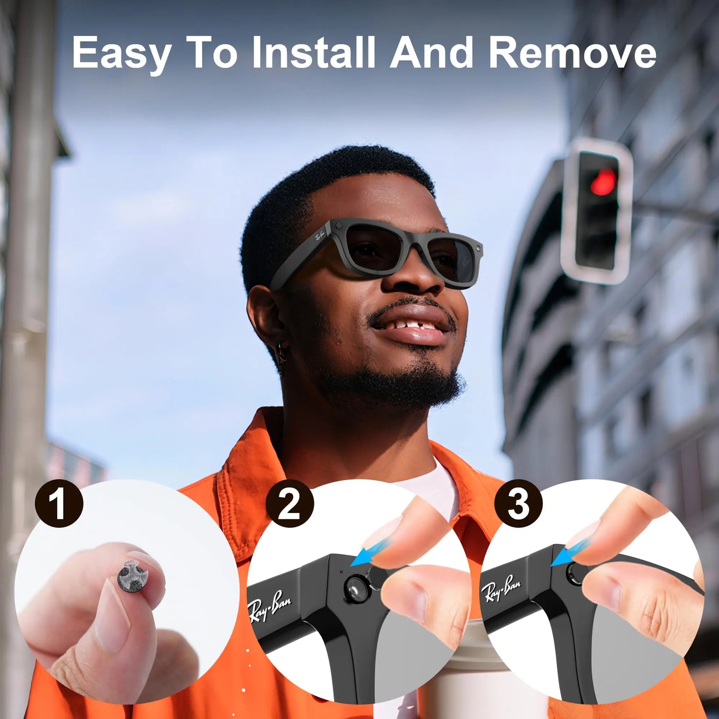 24Pcs LED Light Blocking Stickers Compatible with Ray-Ban Meta Wayfarer/Skyler/Headliner (Gen 2) & Oakley Meta HSTN Smart Glasses Accessories, Low-Tack Restickable Blackout LED Light Covers Sticker