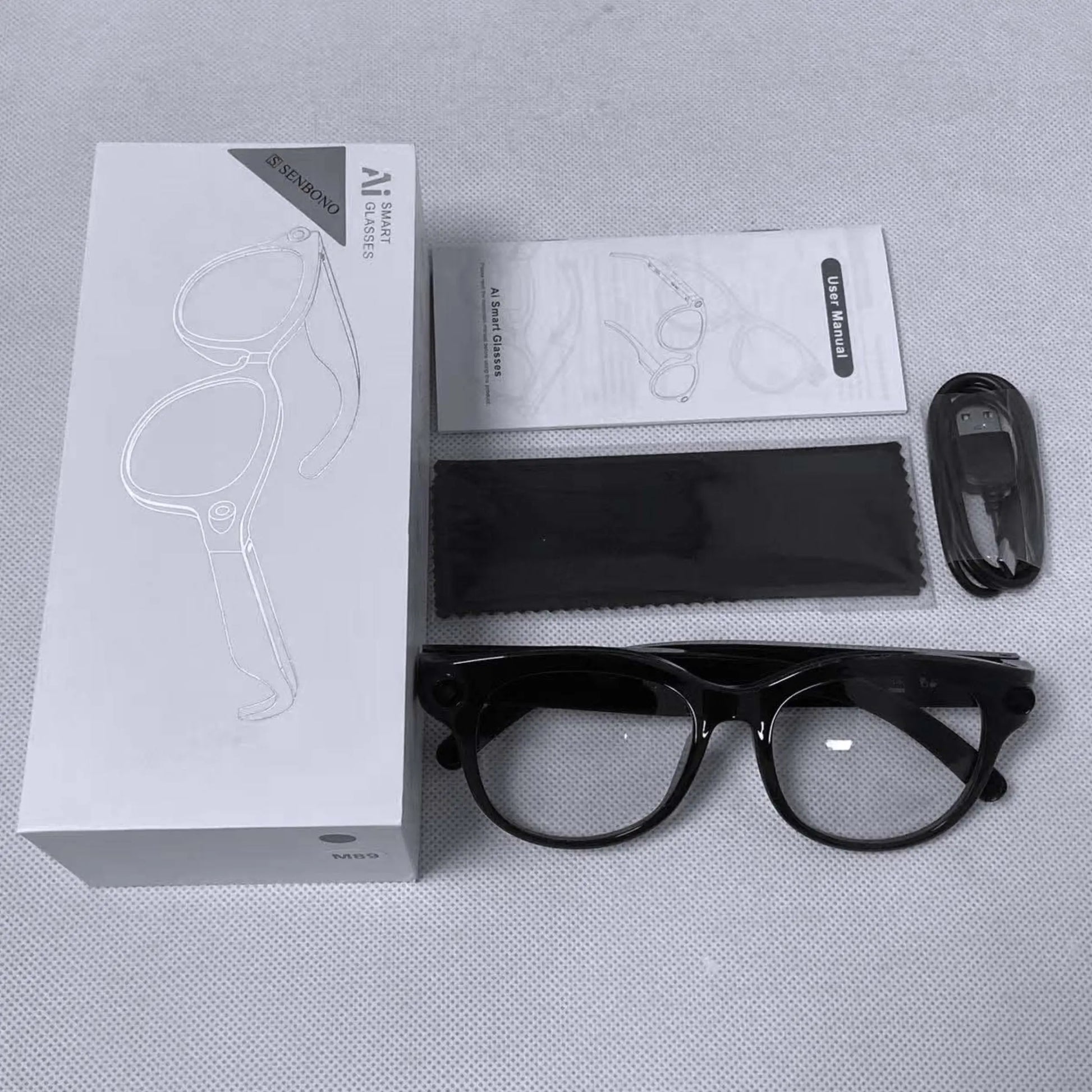 2026 New Intelligent Ai Glasses with Camera, 1080P HD Video Recording, 290Mah Battery, Wireless Call, Voice Assistant, Best Gift, Smart Glasses Camera