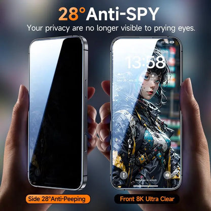 Magicjohn Clear, Privacy Protections, Protective Screen Protector, for Iphone 16 Series/Samsung/Google, Auto Dust Elimination, Bubble Free, HD, Black: 28° Privacy, Clear: 4K HD, National Day Offers
