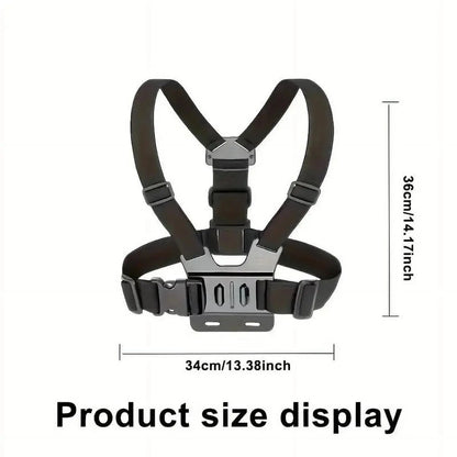 6Pcs/Set Hands-Free Phone Chest Mount Harness Vest & Head Strap Clip Holder Adjustable for POV/VLOG Compatible with Iphone Samsung Gopro Hero DJI Osmo AKASO Action Cameras Summervibes