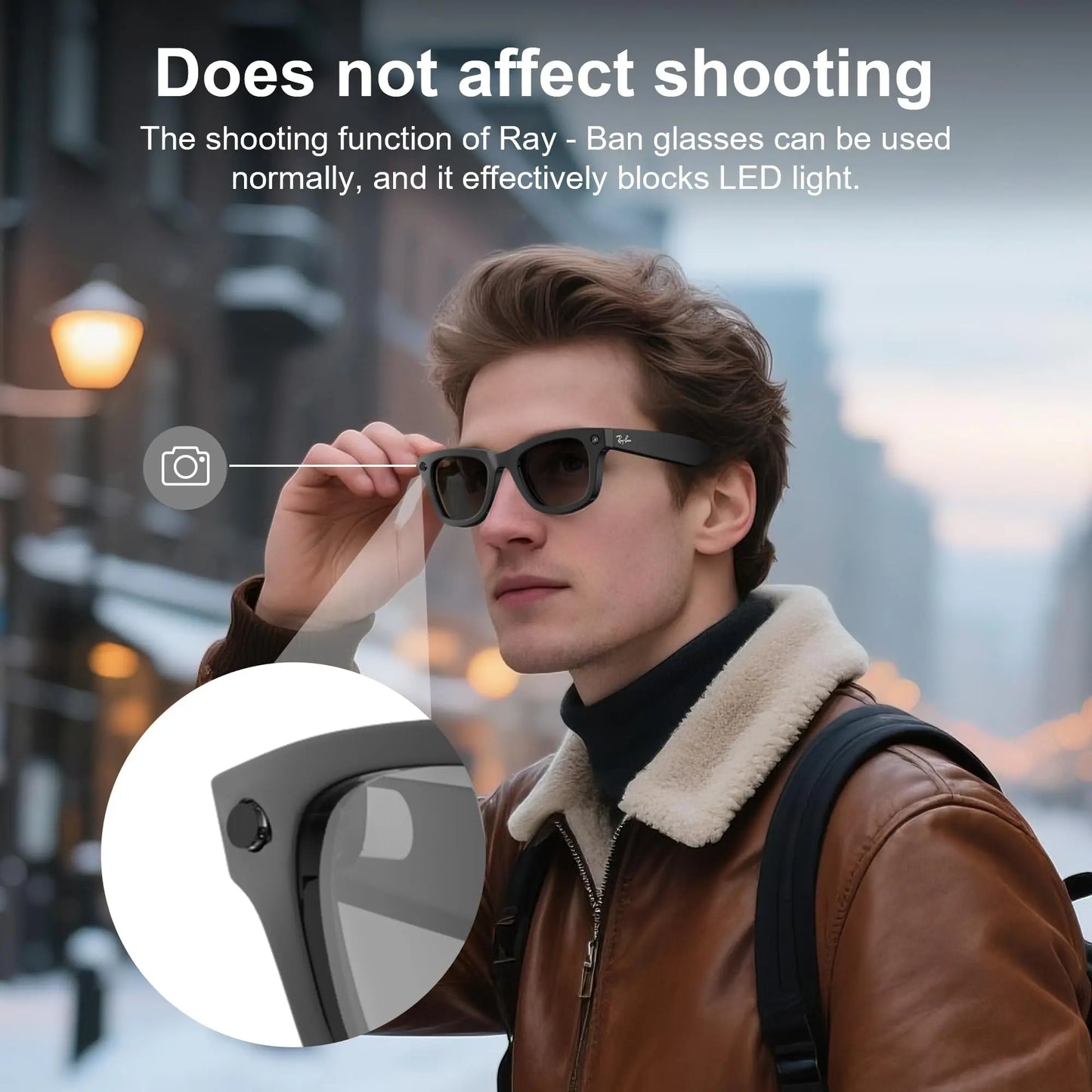 24Pcs LED Light Blocking Stickers Compatible with Ray-Ban Meta Wayfarer/Skyler/Headliner (Gen 2) & Oakley Meta HSTN Smart Glasses Accessories, Low-Tack Restickable Blackout LED Light Covers Sticker